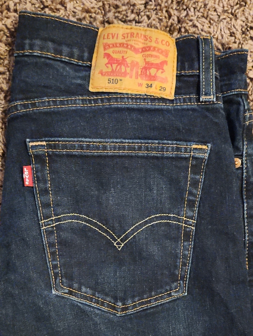Levi's 510 Slim Straight Jeans in Dark Blue Denim